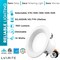 Luxrite 4" LED Recessed Can Lights 5 CCT Selectable 2700K-5000K 14W (75W Equivalent) 950LM Dimmable 6-Pack LR23793-6PK - alternate 7